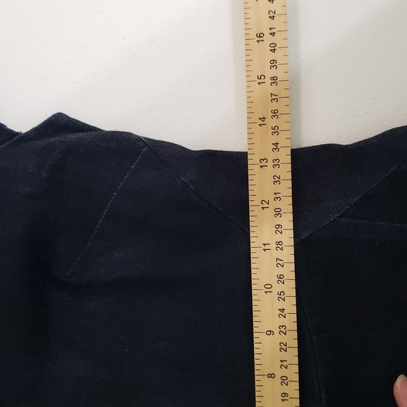 Banana Republic NWT Sheath Jean Dress 0 Blue Denim Dark Wash Short Sleeve Preppy - Picture 14 of 16